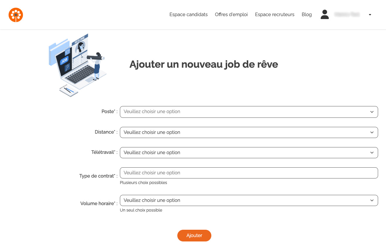 Ajouter un job de rêve